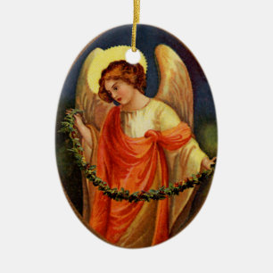 En Céramique Ornement de Garland Angel