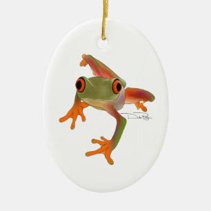 En Céramique Ornement de grenouille folle