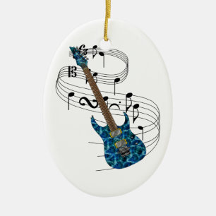 En Céramique Ornement de guitare électrique