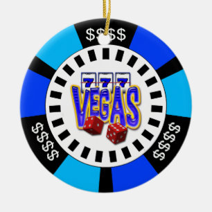 EN CÉRAMIQUE ORNEMENT DE JETON DE POKER DE VEGAS