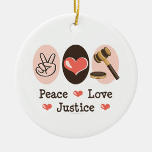 En Céramique Ornement de justice d'amour de paix