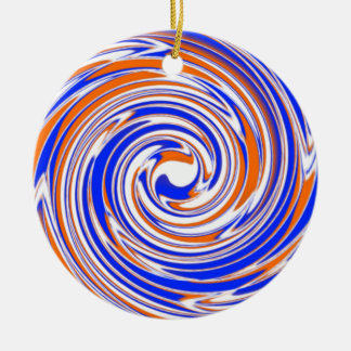 En Céramique Ornement de la meilleure qualité orange et blanc