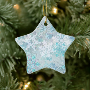 En Céramique Ornement de l'étoile de snowflake