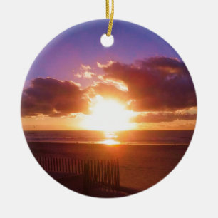 En Céramique Ornement de lever de soleil de plage