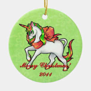 En Céramique Ornement de licorne de Noël