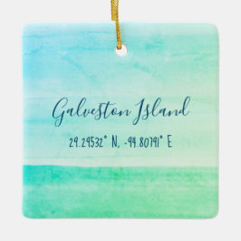 En Céramique Ornement de l'île de Galveston