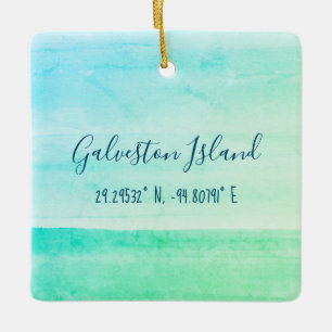 En Céramique Ornement de l'île de Galveston
