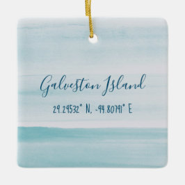 En Céramique Ornement de l'île de Galveston