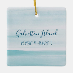 En Céramique Ornement de l'île de Galveston