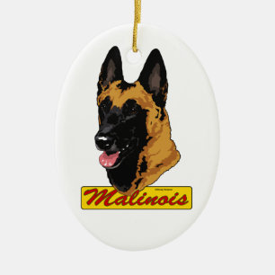 En Céramique Ornement de Malinois de Belge