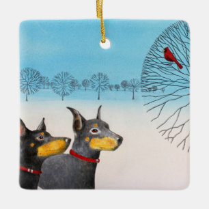 En Céramique Ornement de Manchester Terrier