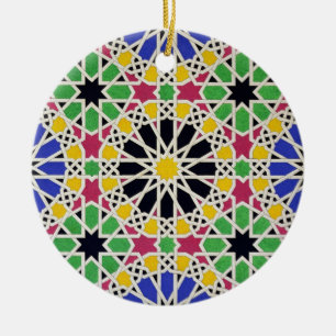 En Céramique Ornement de mosaïque dans le côté sud de la cou
