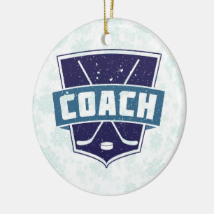 En Céramique Ornement de Noël, car d'hockey