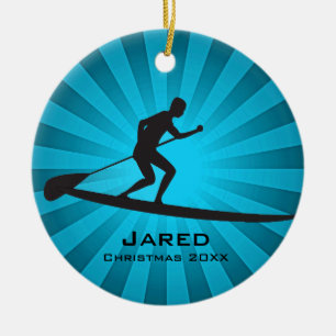 En Céramique Ornement de paddle-board personnalisé