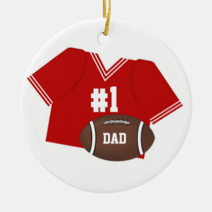 En Céramique Ornement de papa du football du numéro un