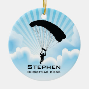 En Céramique Ornement de parachutisme de plongée Sky personnal