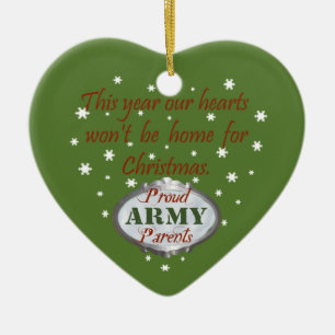 En Céramique Ornement de parents de l'Armée Fière