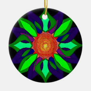 En Céramique Ornement de pédales de couleur