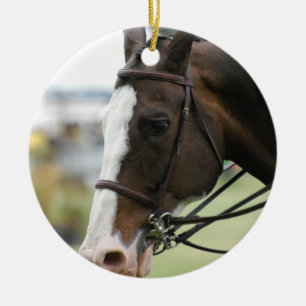 En Céramique Ornement de photo de cheval de Warmblood