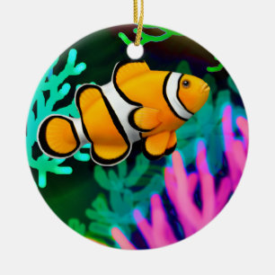 En Céramique Ornement de poissons d'Anenome de clown de Percula