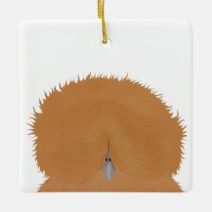 En Céramique Ornement de poulet Silkie