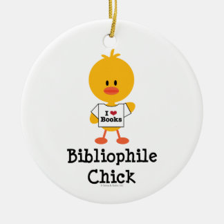 En Céramique Ornement de poussin de bibliophile