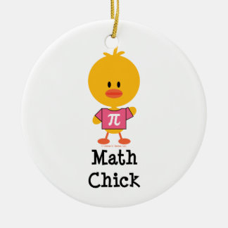 En Céramique Ornement de poussin de maths