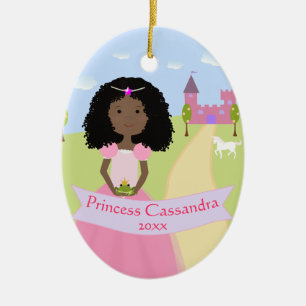 En Céramique Ornement de princesse à deux côtés personnalisé