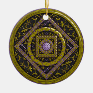 En Céramique Ornement de Sagittarius Mandala