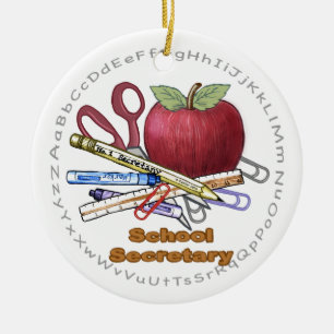 En Céramique Ornement de secrétaire d'école
