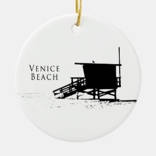En Céramique Ornement de silhouette de plage de Venise