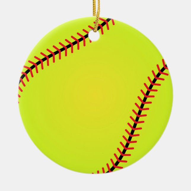 En Céramique Ornement de softball - SRF (Devant)