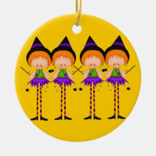 En Céramique Ornement de sorcières de Halloween