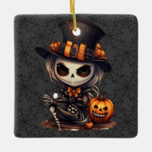 En Céramique Ornement de squelette de Steampunk