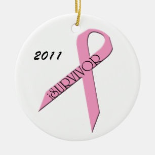 En Céramique ornement de survivant de cancer du sein