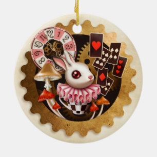 En Céramique Ornement de temps de lapin