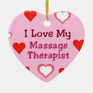 En Céramique Ornement de thérapeute de massage d'amour