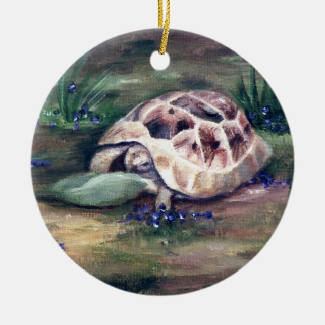 En Céramique Ornement de tortue d'ange (Devant)