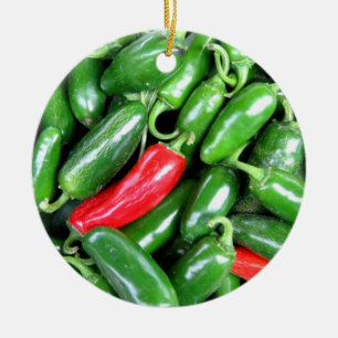 En Céramique ornement de vacances de jalapeno