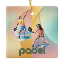 Ornement de vacances de padel – Style vibrant de p