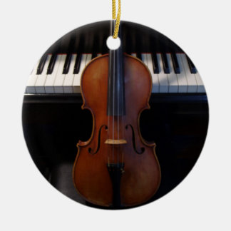 En Céramique Ornement de vacances de violon et de clavier