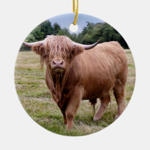 En Céramique Ornement de vache de Highland