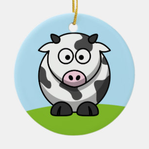 En Céramique Ornement de vaches laitières mignonnes