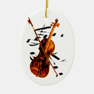 En Céramique Ornement de violon
