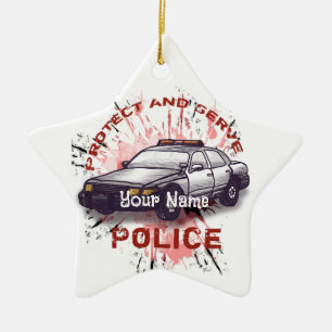En Céramique Ornement de voiture de police