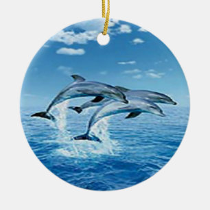 En Céramique Ornement des dauphins d'air