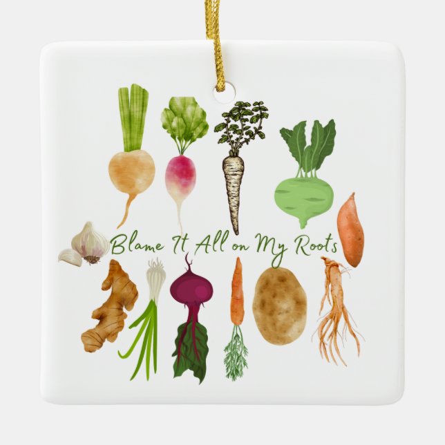 En Céramique Ornement des racines (Devant)