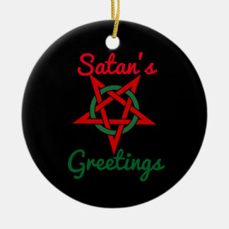 En Céramique Ornement des salutations de Satan