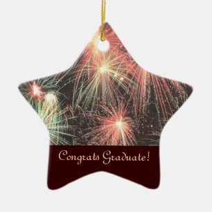 En Céramique Ornement d'étoile de diplômé de Congrats