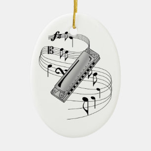 En Céramique Ornement d'harmonica
